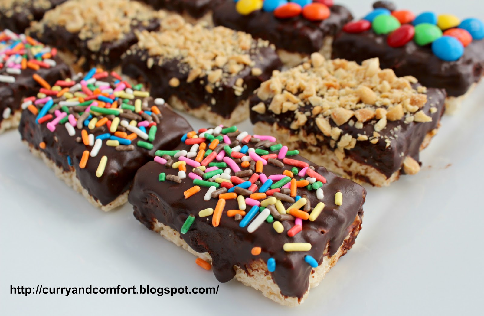 Kitchen Simmer Chocolate Dipped Rice Krispies Treats