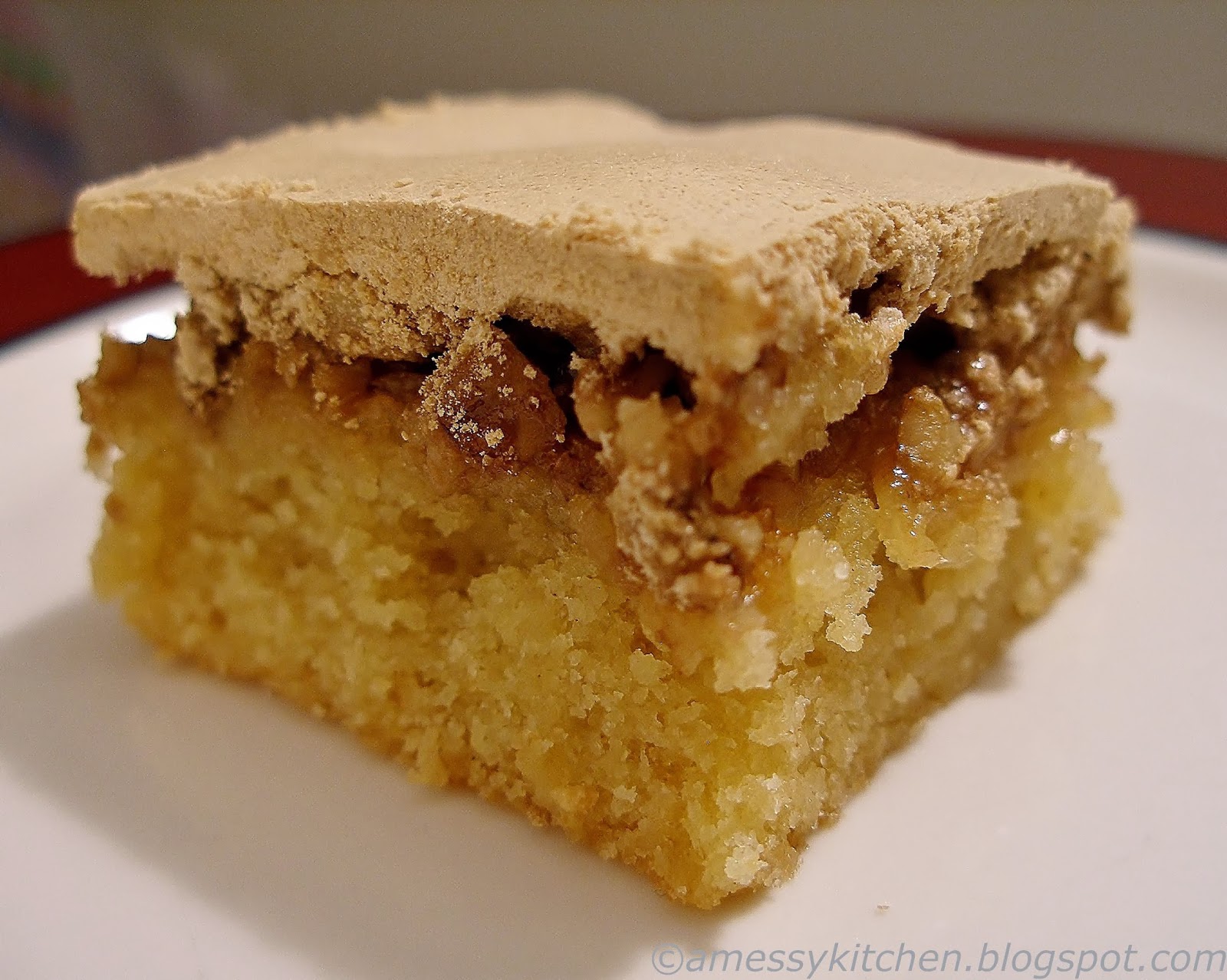 A Messy Kitchen Frosted Caramel Squares In Memory of Papa Don