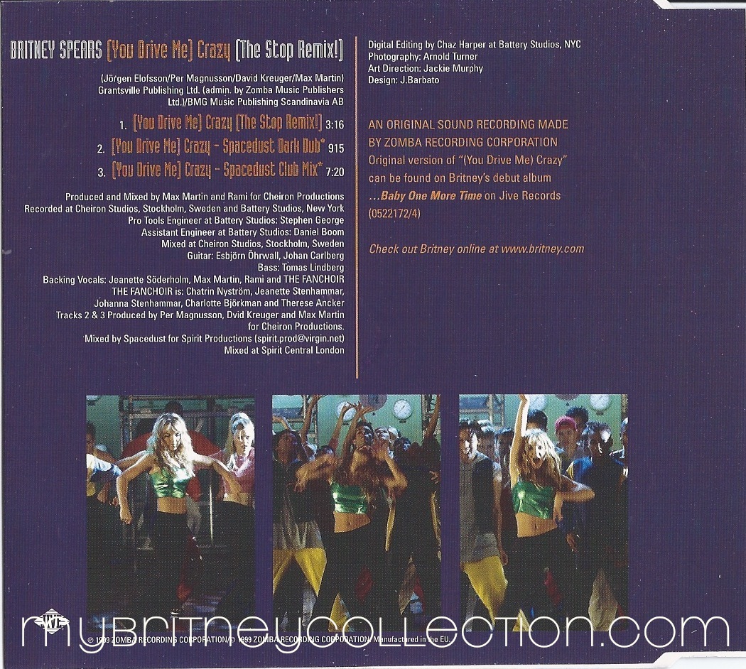 My Britney Collection You Drive Me Crazy 3 Track Single