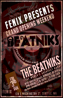 2014 Seattle Concert Poster: The Beatniks at the Fenix, January 3rd, 2014