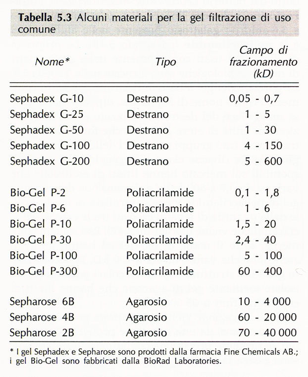 BIOSPROJECT CROMATOGRAFIA PER ESCLUSIONE MOLECOLARE O GEL FILTRAZIONE.