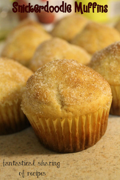 Snickerdoodle Muffins - a cinnamon-sugar sweet breakfast! #muffins #snickerdoodle