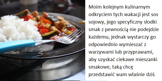 Ryż z cukinią i papryką w sosie sojowym