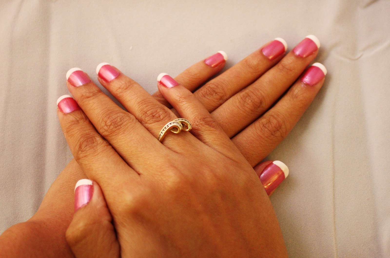 nail art for pink and white nail