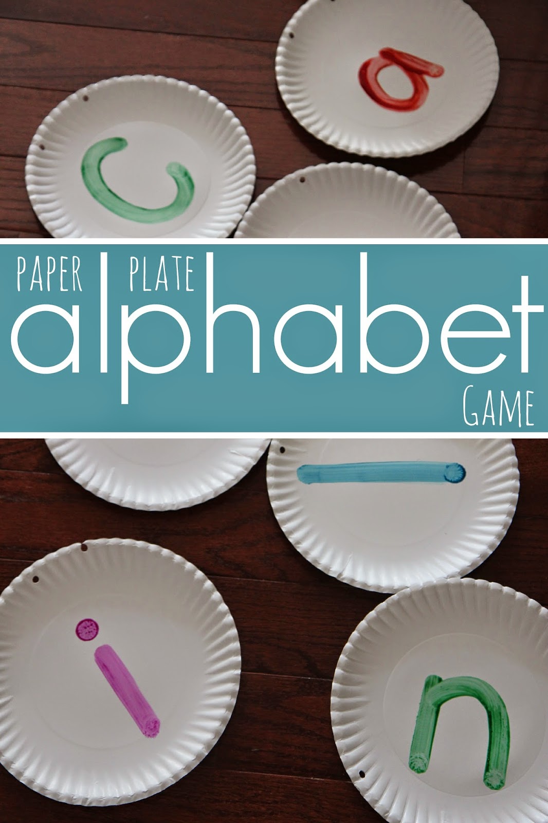 Preschool Paper Plate Alphabet Game {Back to School Basics & Reading
