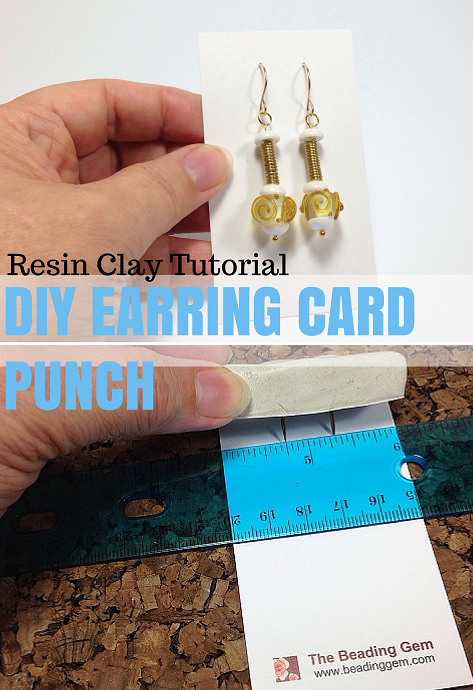 Resin Clay Earring Card Punch Tutorial / The Beading Gem