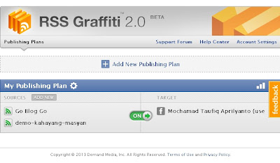 rss graffiti,facebook,cara submit ke facebook,posting otomatis