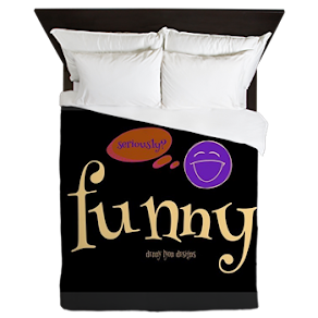 A Funny Thought Black Queen Duvet