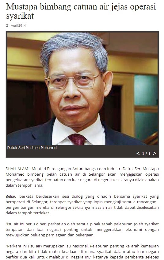 Tun Faisal Dot Com Krisisairselangor Jejas Keyakinan Dan Operasi Pelabur Apa Kata Tok Pa Dan Exco Pr Selangor Opsbaldi