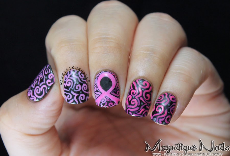 Magically Polished Nail Art Blog Breast Cancer Awareness 13 Nails