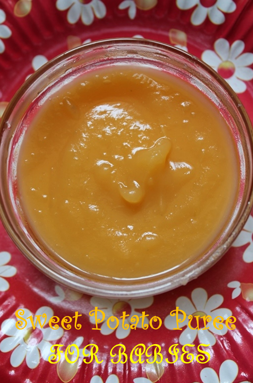 Sweet Potato Puree for Babies / Mashed Sweet Potatoes for Babies