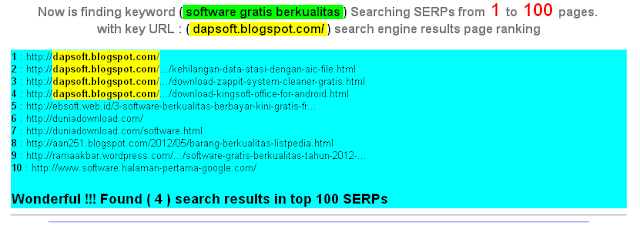 Cara Mengetahui Posisi Blog di Serach Engine