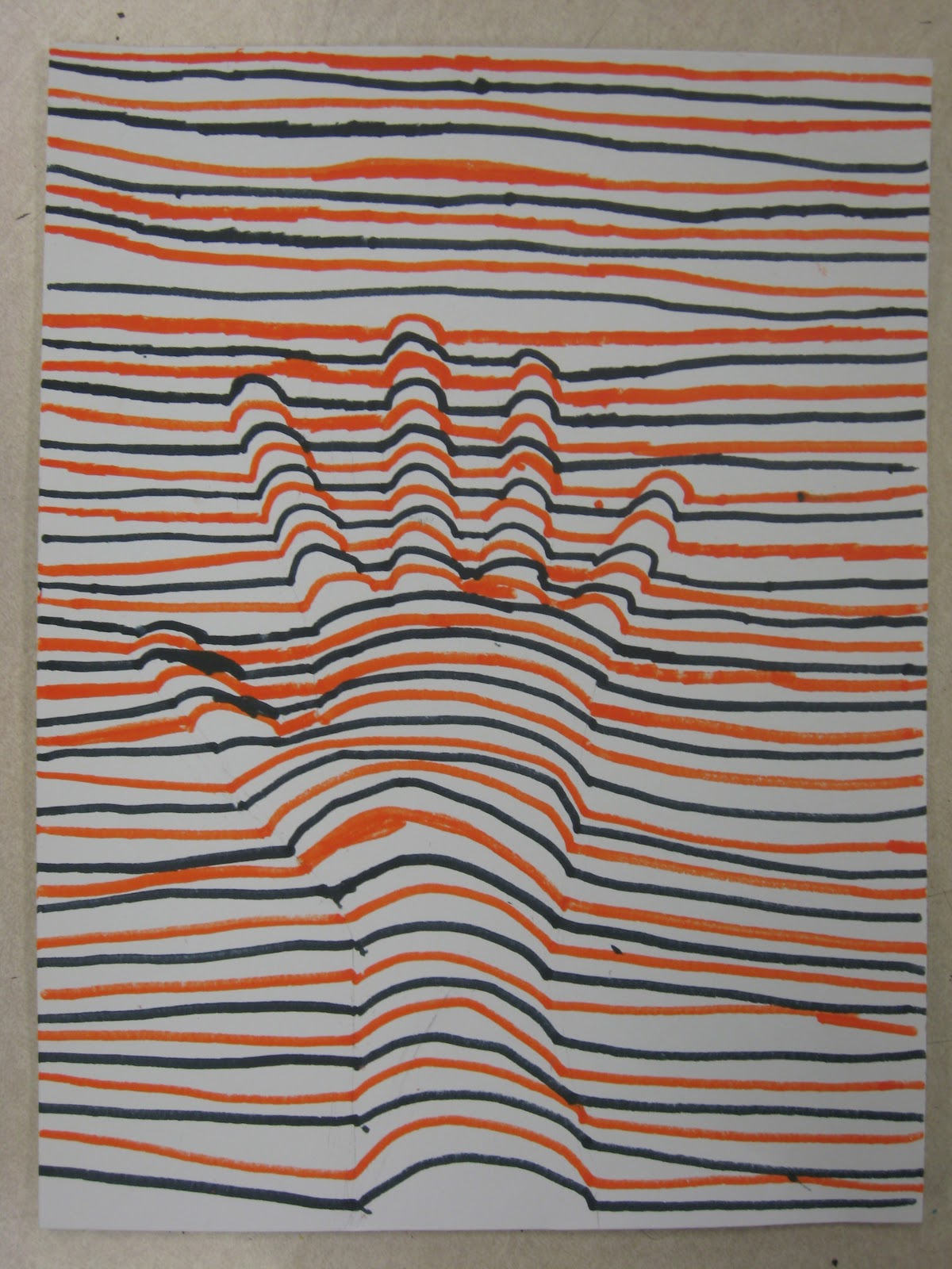 Miss Young's Art Room 3rd Grade Op Art Hands