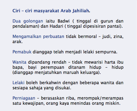 Bab 4 Sejarah Tingkatan 4 Jahiliah