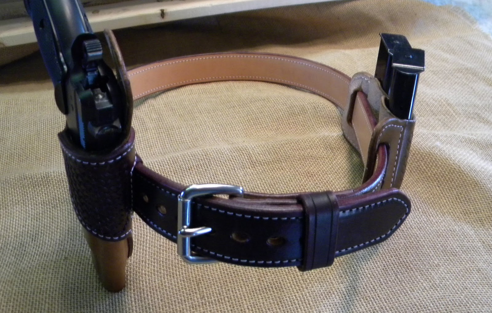 Bam Bam Holsters Bam Bam Making a Gun Belt part 3 of 4