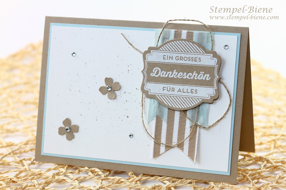 Stempel-Biene: Dankeskarte Stampin' Up Ach, du meine Grüße