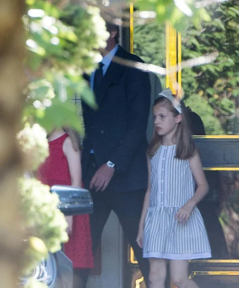 King Felipe of Spain, Queen Letizia of Spain and Princess Leonor of Spain, Princess Sofia of Spain and Queen Sofía