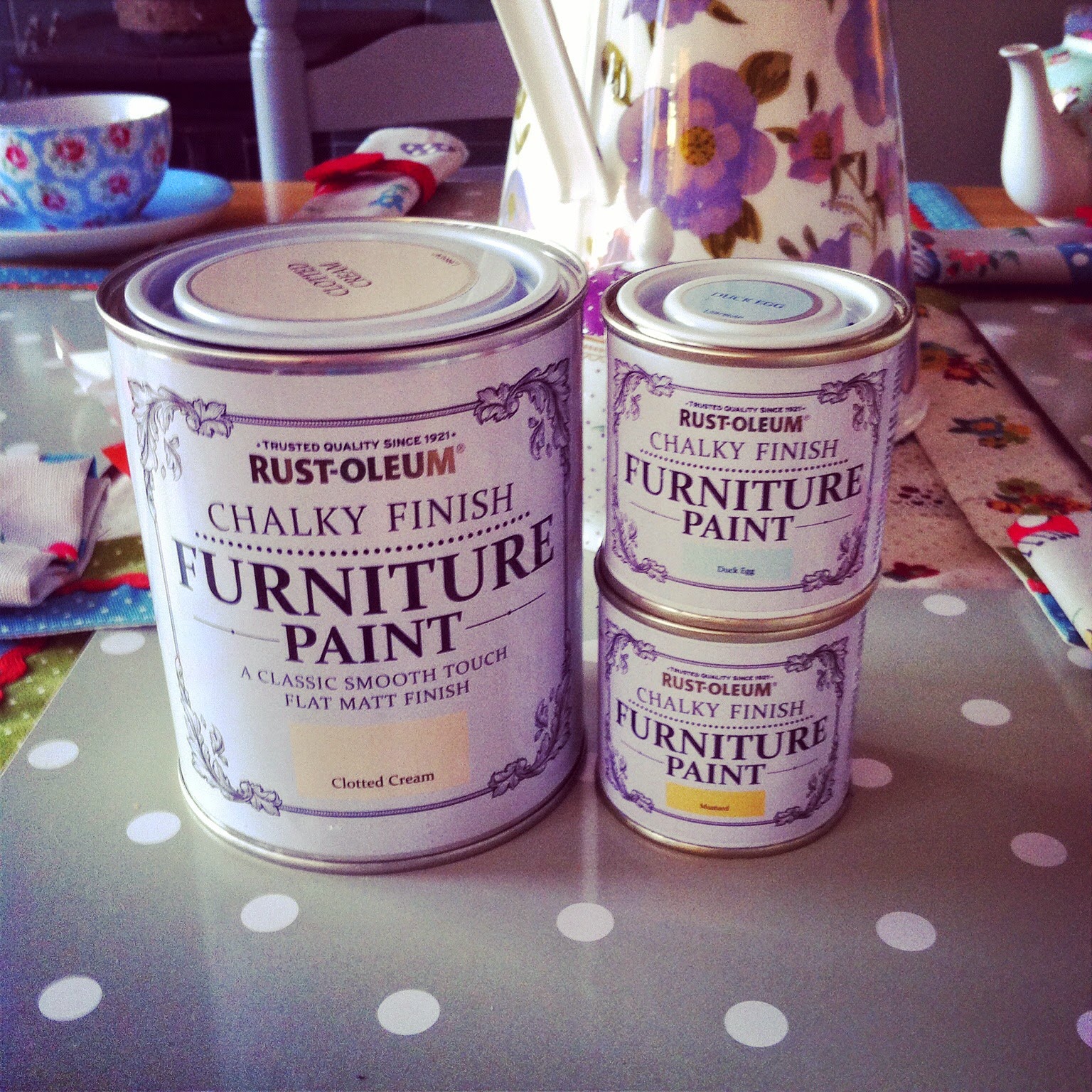 Arthurs Attic Rustoleum chalk finish paint