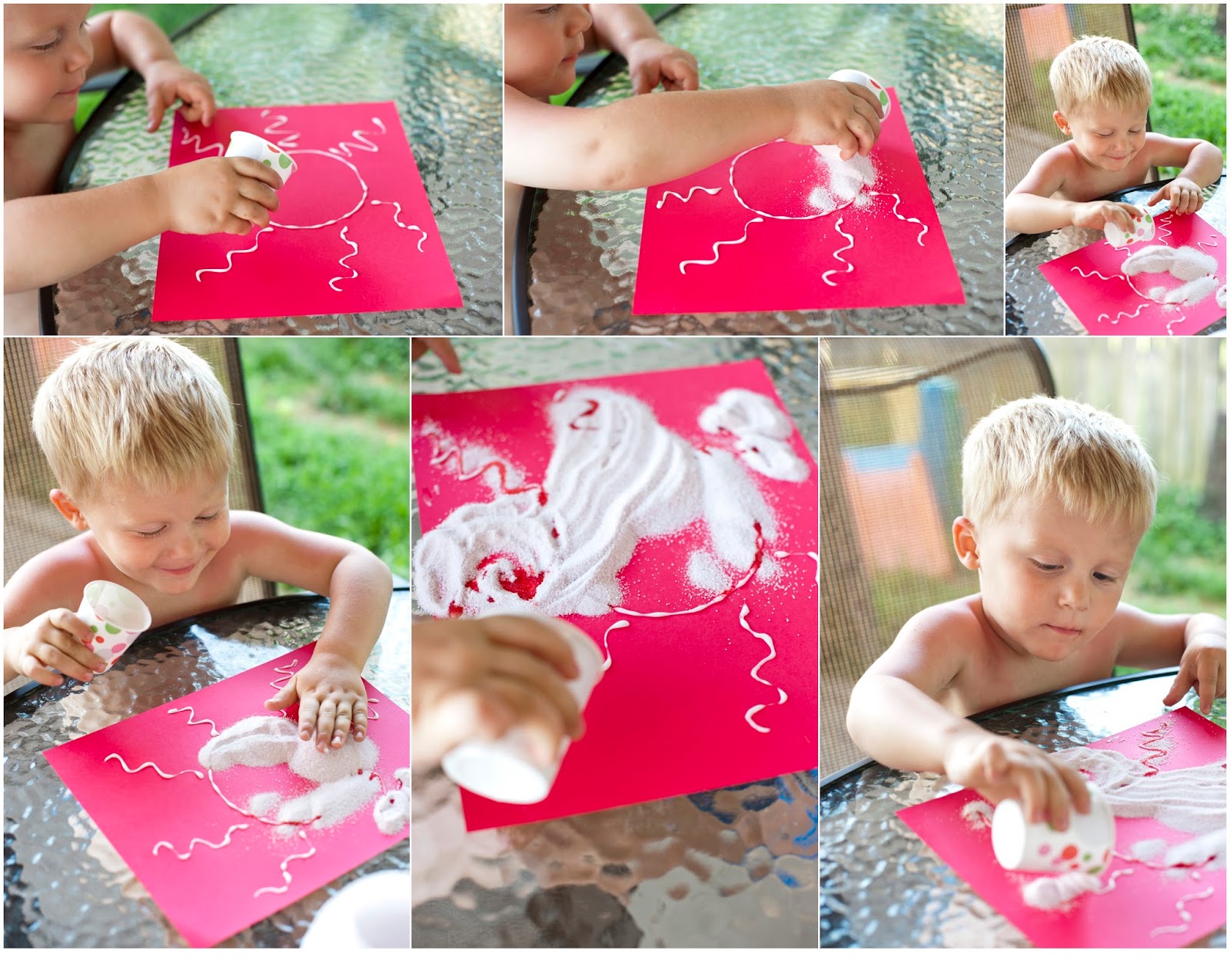 Summer play ideas - edible sparkle art