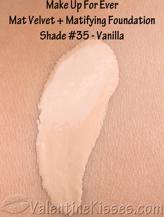 Valentine Kisses Make Up For Ever Mat Velvet + Matifying Foundation