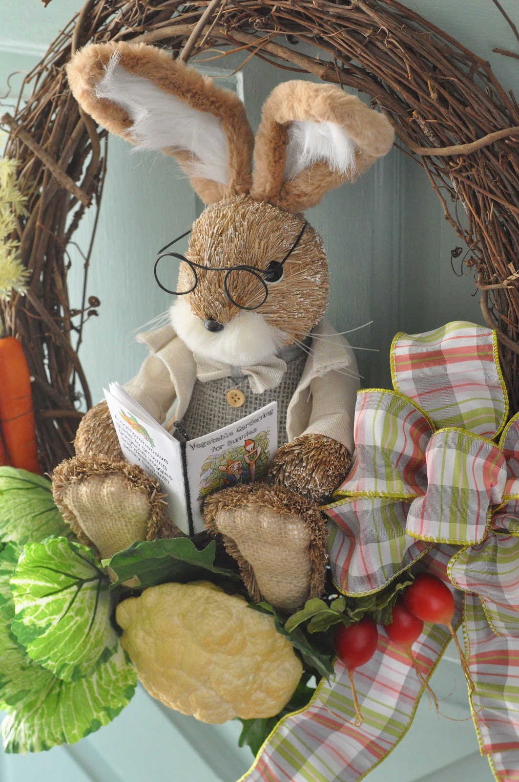 Serendipity Refined Blog Easy DIY Peter Rabbit Spring Wreath Door