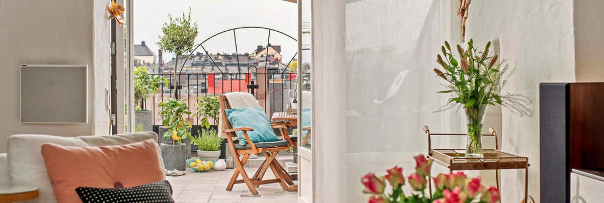 Decoración Fácil: UNA TERRAZA DECORADA EN AZUL TURQUESA Y GRIS