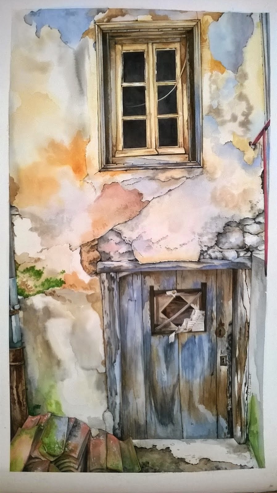 Portes à l'aquarelle