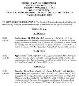 Bloomingdale Bza Appeal Re 67 V St Nw Now In The Dc Register With A Tuesday 11 17 15 Hearing Date