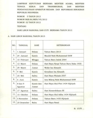 SKB 3 Menteri Tahun 2013 Surat-Keputusan-Bersama-skb-3-menteri-republik-indonesia-tentang-libur-nasional-cuti-bersama-tahun-2013-format-jpg-png