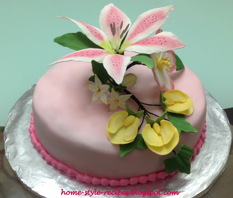 ShareARecipe Wilton Advanced Gum Paste Flowers (Course 4) Final Cake