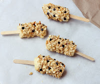 Frozen Banana Pops with Granola