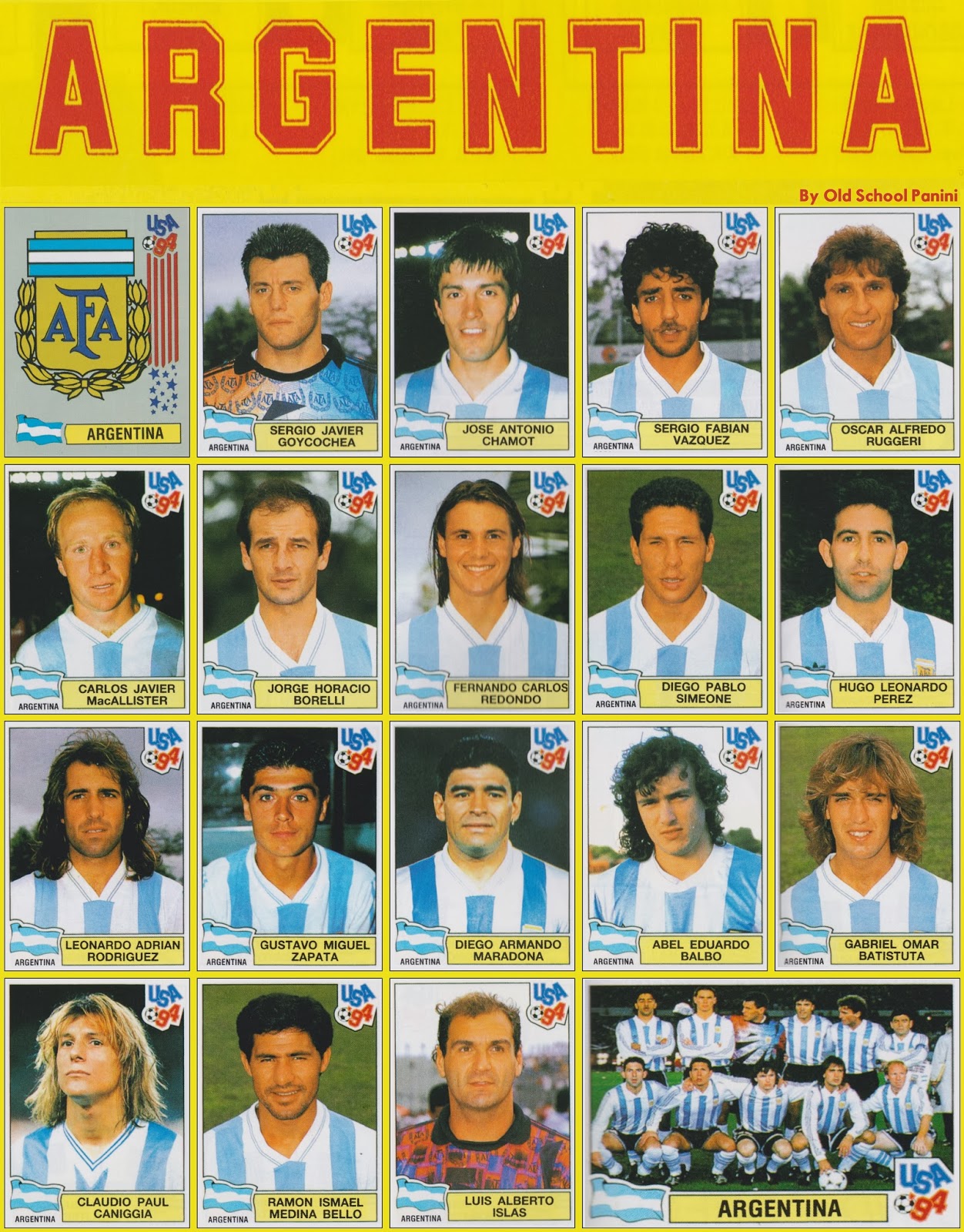 Old School Panini ARGENTINE 1994