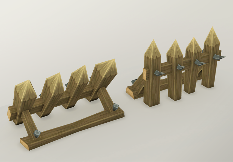 Maat Art Low Poly Wooden Barricade