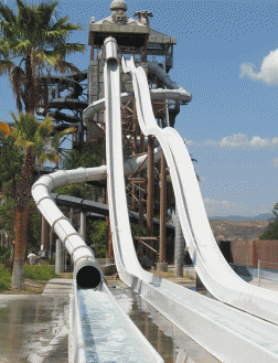 hurricane harbor slides valencia water california entertainment