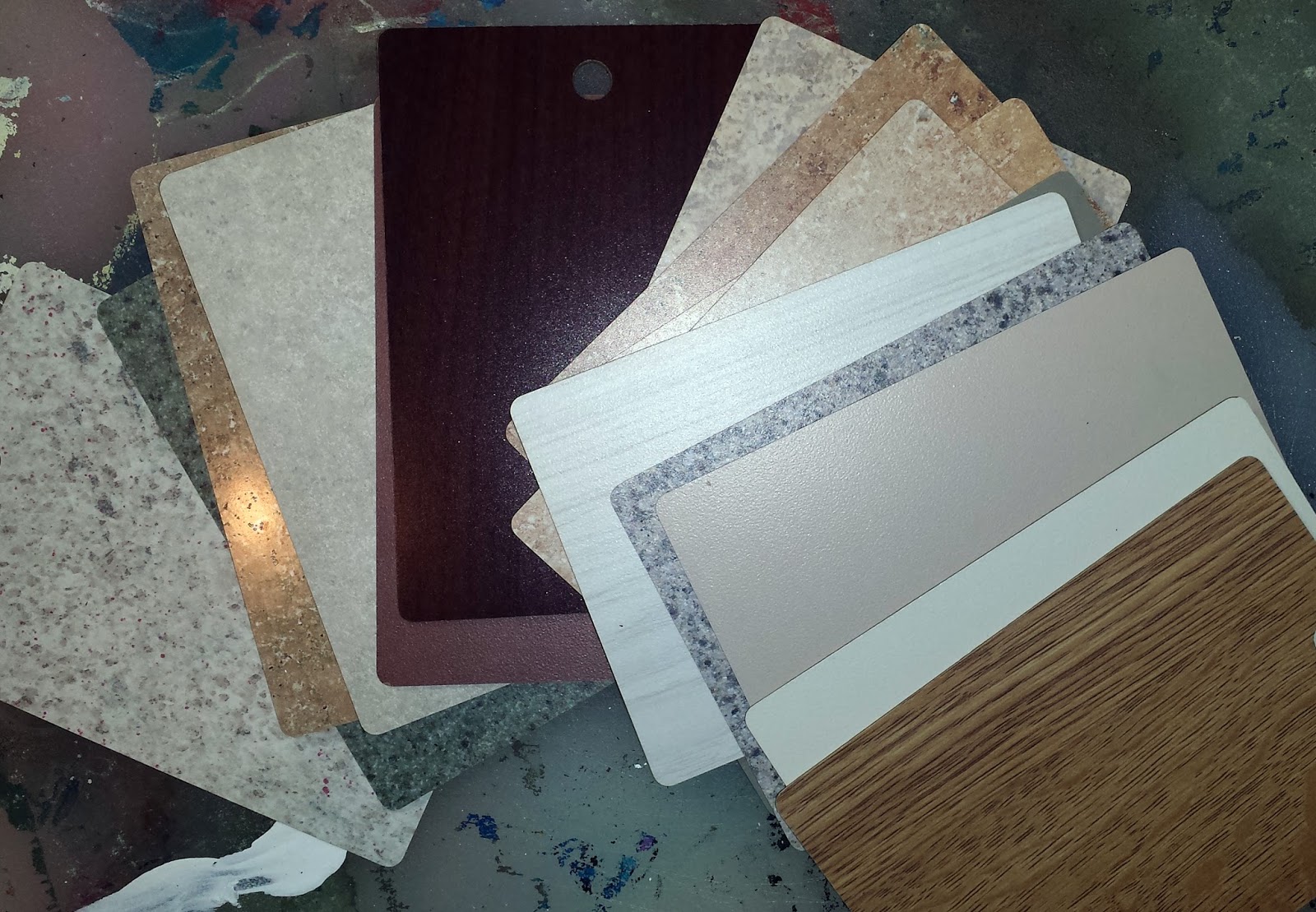 Live Art, Breathe Art Repurposed Dried up Acrylic paint & Laminate