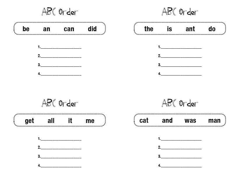 First Grade Blue Skies: ABC Order Freebie!