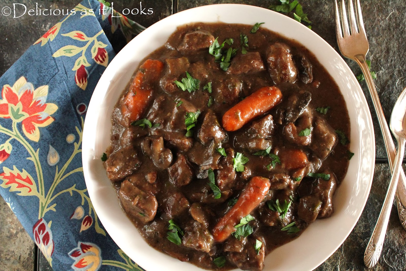 Delicious as it Looks Boeuf Bourguignon, S'il Vous Plait