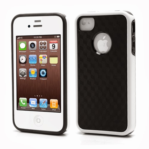 Cool 3D Cube Texture TPU Case for iPhone 4 4S - White Cool 3D Cube Texture TPU Case for iPhone 4 4S - White