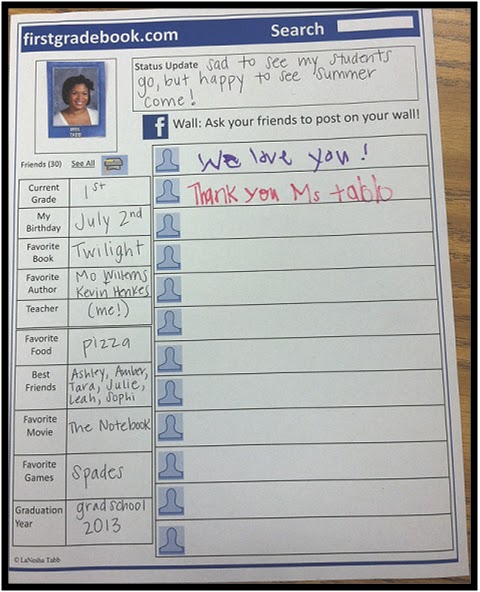 Another Glorious Day : FACEBOOK (firstgradebook) Last Day of School Memory Book Printable!