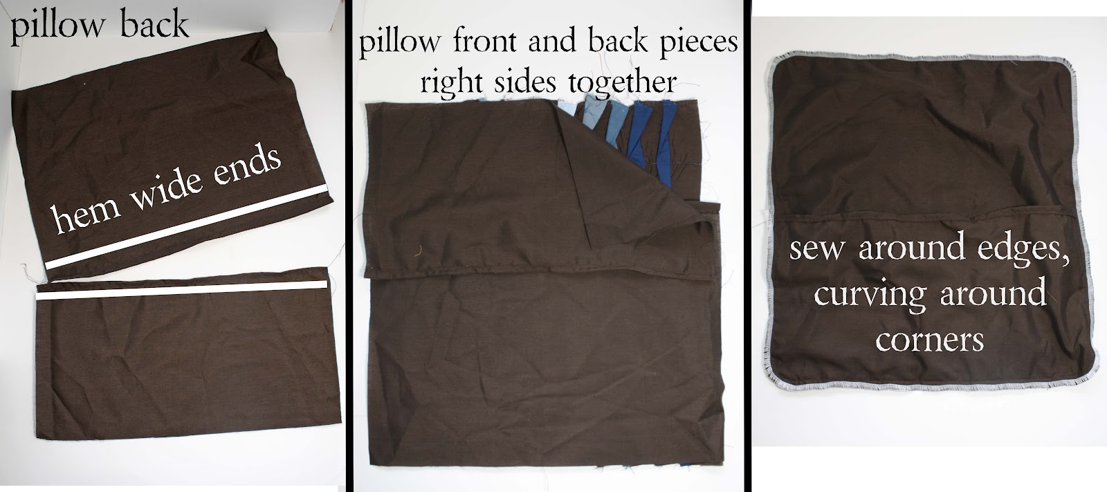 Running With Scissors Ombre Pleated Pillow Cover