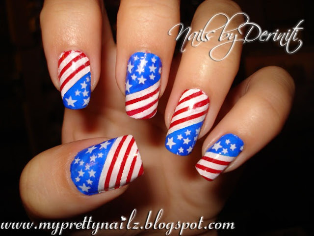 3. Red, White, and Blue Nail Art Design - wide 8