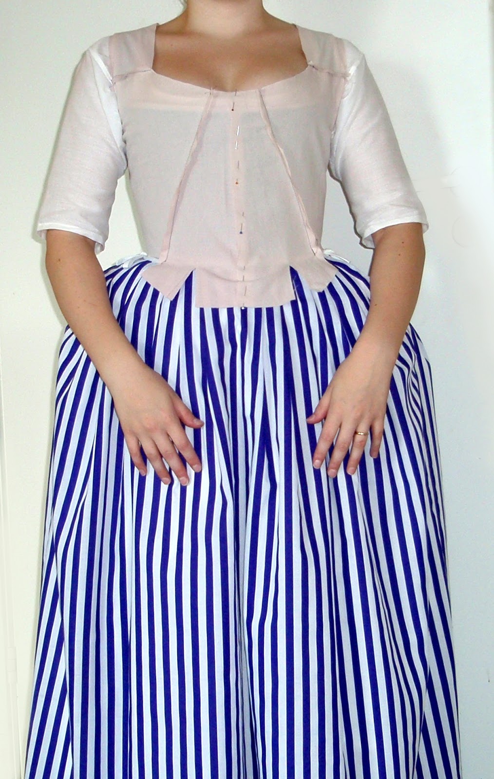 Rococo Atelier W.I.P. Striped robe à l'anglaise