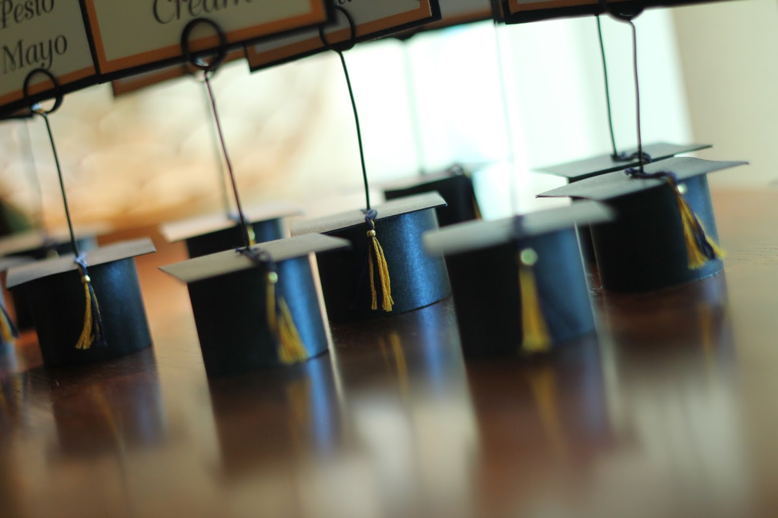 Home for the Seasons Graduation Cap Place Card Holders