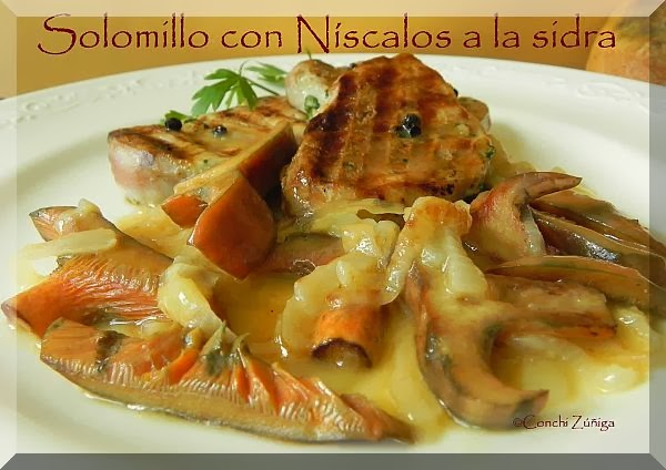 Solomillo Con Níscalos A La Sidra
