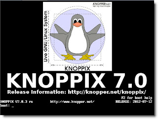 Knoppix boot screen