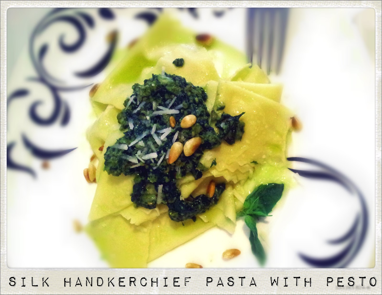 You've Got Meal! Silk Handkerchiefs Pasta with Pesto Genovese