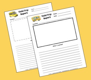 Classroom Freebies: Field Trip Report Freebie