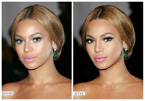 HOLLYWOOD CELEBRITIES BEFORE PHOTOSHOP: Beyonce - Before and After