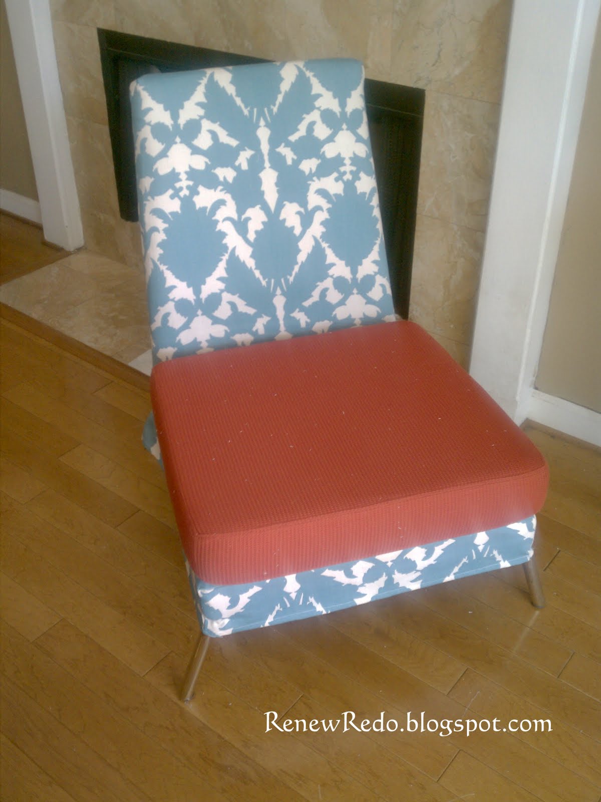 ReNew ReDo! How To Sew A Chair Slip Cover From A Girl That Can't Sew