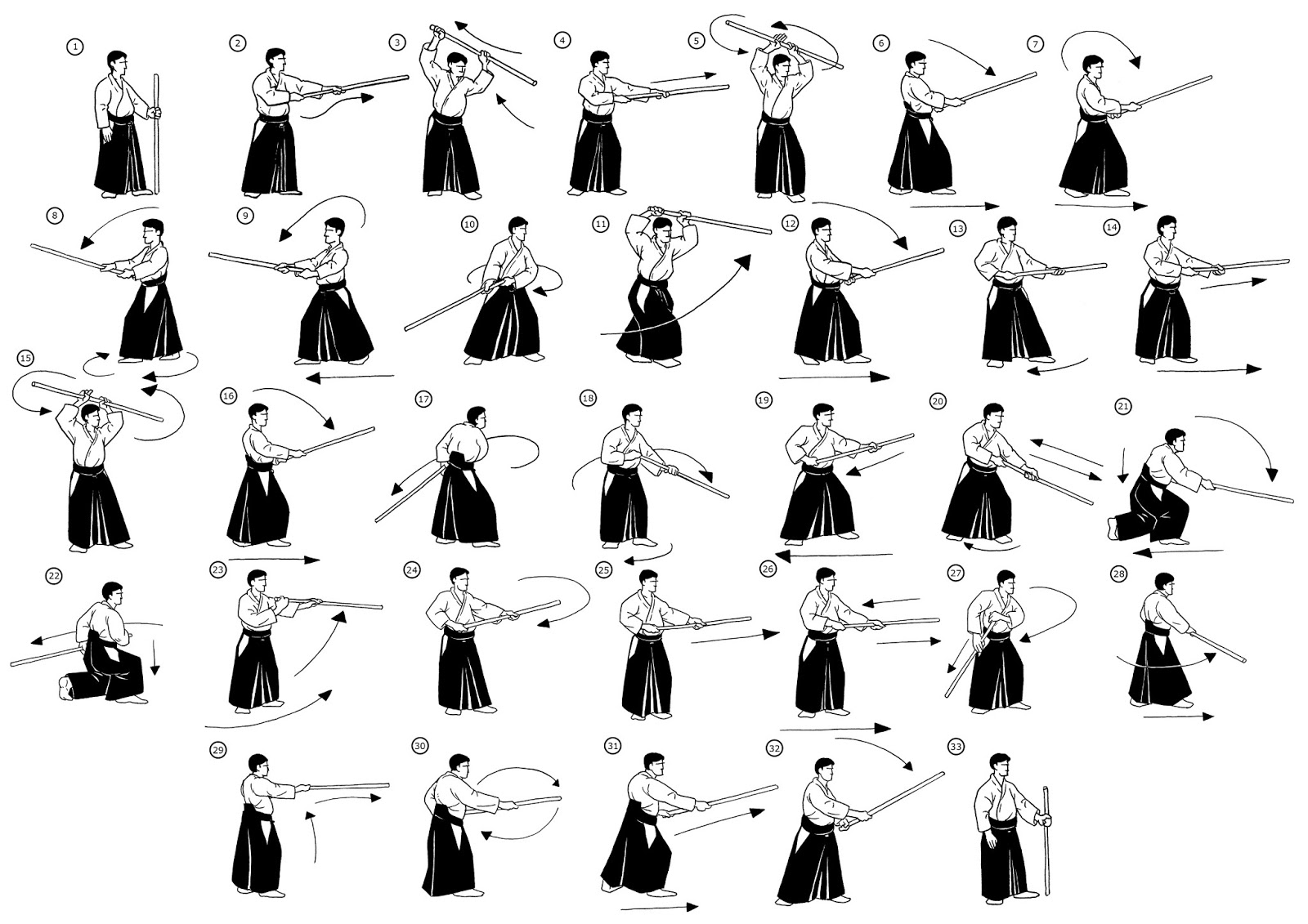 Peral Comission Las 31 posiciones del JO en el Aikido